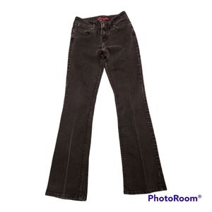 𝅺Wrangler BootyUp Mae Juniors long black jeans size 3/4×34 retro style